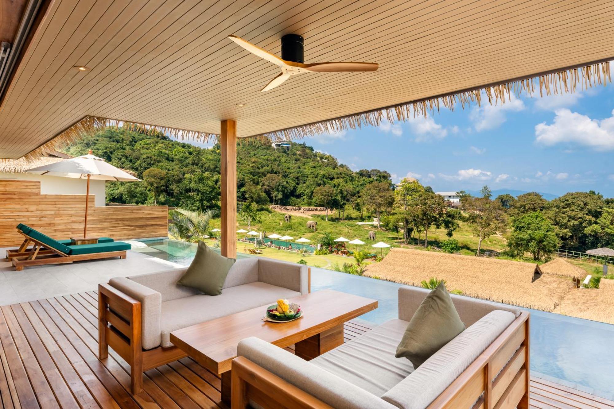 Wild Cottages Elephant Sanctuary Resort Amphoe Koksamui Bagian luar foto